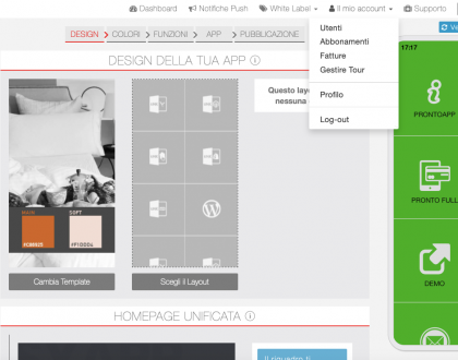 Come aggiungere una nuova utenza ad una app